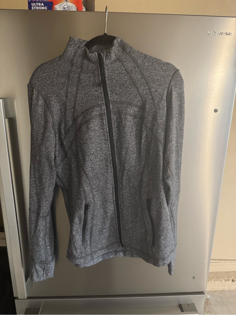 lululemon athletica Heathered Gray Full-Zip Bomber Jacket